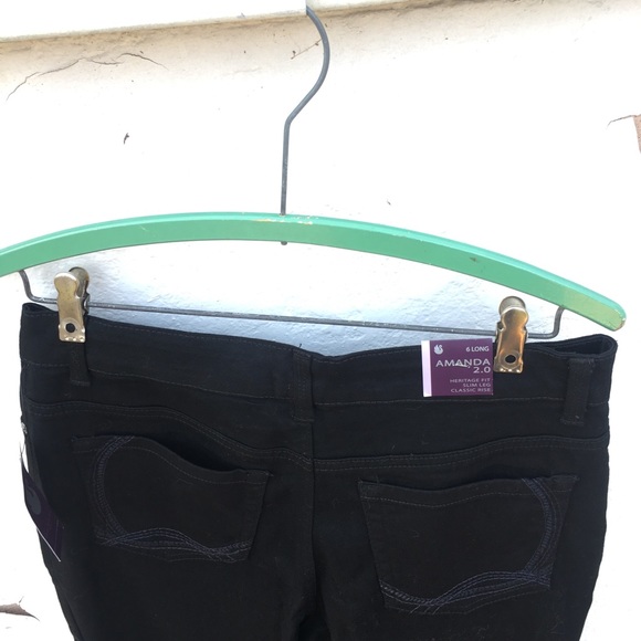 TALL SIZE 6 LONG black jeans Gloria Vanderbilt - Picture 3 of 5